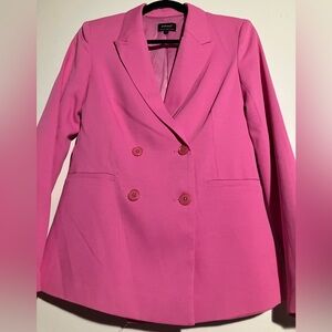 Bardot, Size 4/XS, pretty in pink blazer, smart, confident, colorful, DRY CLEAN